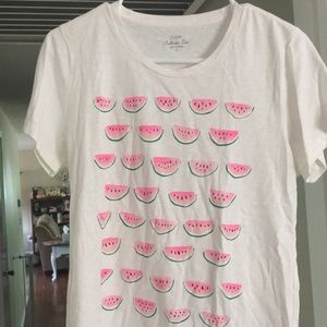 J crew watermelon tee size large
